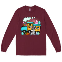 Burgundy easter train Long Sleeve Tee - Artiststas