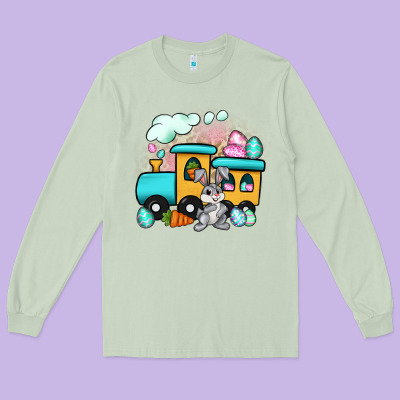Easter Train Long Sleeve Tee Designed By Artiststas