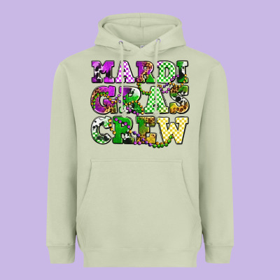 Mardi Gras Crew Olivia Heavyweight Hoodie Designed By Oliviacreatesart