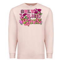 Pale Pink Valentine's Day only good vibes Premium Sweatshirt - FaDigitalArtStudio