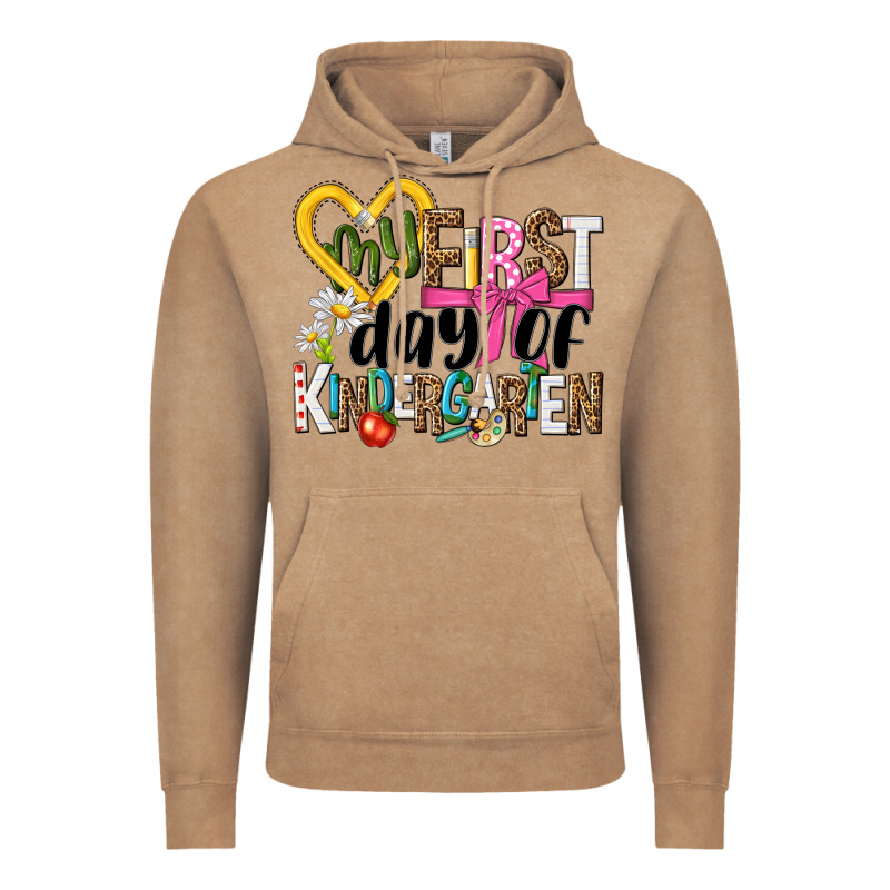 My First Day Of Kindergarten Vintage Hoodie by NancyCooperArtShop | Teevron