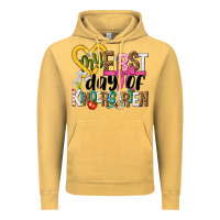 Vintage Mustard my first day of kindergarten Vintage Hoodie - NancyCooperArtShop