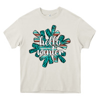 Cream hello winter Heavy Core Tee - AdoDesignShop