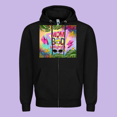 Mom Bod Summer Zipper Hoodie Designed By Tumblerdesignbyshophia