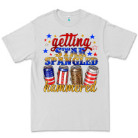 Dove Grey getting star spangled hammered Premium Tee - NancyCooperArtShop