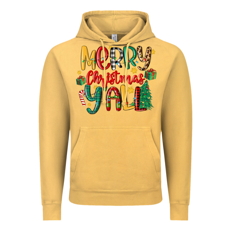Merry Christmas Y'all Vintage Hoodie by MaliasSmallBusiness | Teevron