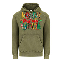 Vintage Olive merry christmas y'all Vintage Hoodie - MaliasSmallBusiness