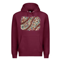 Burgundy Baseball leopard glitter background Premium Hoodie - HowdyJamesFarm