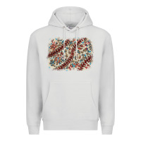 Dove Grey Baseball leopard glitter background Premium Hoodie - HowdyJamesFarm