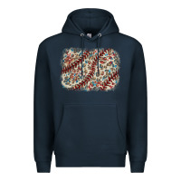 Navy Baseball leopard glitter background Premium Hoodie - HowdyJamesFarm