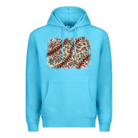 Ocean Blue Baseball leopard glitter background Premium Hoodie - HowdyJamesFarm
