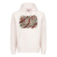 Pale Pink Baseball leopard glitter background Premium Hoodie - HowdyJamesFarm