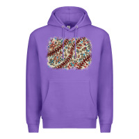 Purple Baseball leopard glitter background Premium Hoodie - HowdyJamesFarm