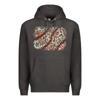 Smoke Baseball leopard glitter background Premium Hoodie - HowdyJamesFarm