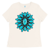 Bone turqoise gemstone Ladies Tee - AdoDesignShop