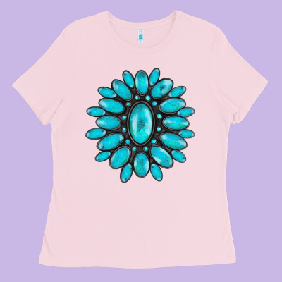 Turqoise Gemstone Ladies Tee Designed By Adodesignshop