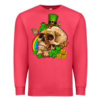 Cardinal St. Patrick's boho skull Premium Sweatshirt - OliviaCreatesArt