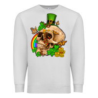 Dove Grey St. Patrick's boho skull Premium Sweatshirt - OliviaCreatesArt