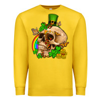 Lemon St. Patrick's boho skull Premium Sweatshirt - OliviaCreatesArt