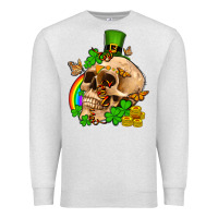 Oatmeal Heather St. Patrick's boho skull Premium Sweatshirt - OliviaCreatesArt