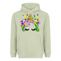 Matcha unicorn mardi gras olivia Heavyweight Hoodie - OliviaCreatesArt