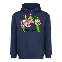 Navy unicorn mardi gras olivia Heavyweight Hoodie - OliviaCreatesArt