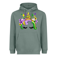 Sage unicorn mardi gras olivia Heavyweight Hoodie - OliviaCreatesArt