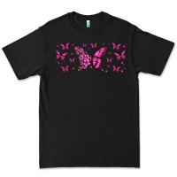 Black floral breast cancer butterfly Premium Tee - Jasminsmagicworld