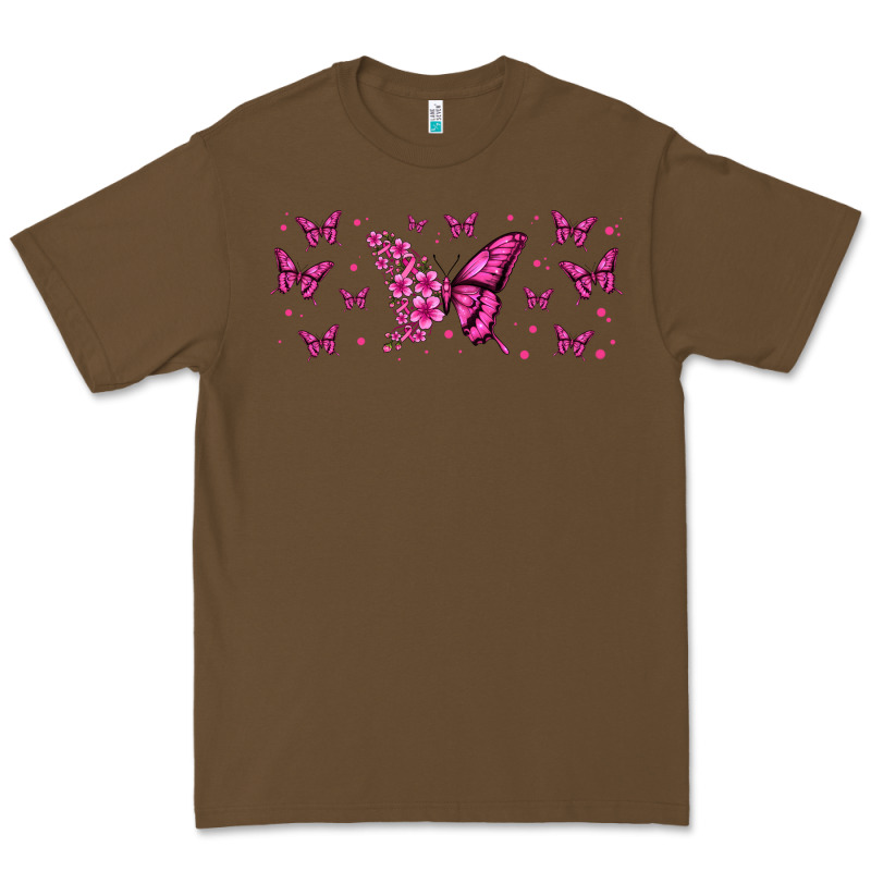 Floral Breast Cancer Butterfly Premium Tee by Jasminsmagicworld | Teevron