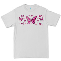 Dove Grey floral breast cancer butterfly Premium Tee - Jasminsmagicworld