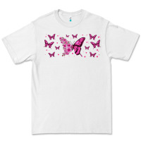 White floral breast cancer butterfly Premium Tee - Jasminsmagicworld