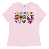 Bubblegum Pink western nurse life Ladies Tee - Artiststas