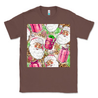 Chestnut Pink Christmas Santa Claus and gift box Classic Tee - NancyCooperArtShop