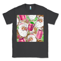 Smoke Pink Christmas Santa Claus and gift box Classic Tee - NancyCooperArtShop