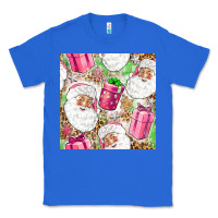 True Royal Pink Christmas Santa Claus and gift box Classic Tee - NancyCooperArtShop