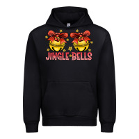 Black Jingle Bells Urban Hoodie - CowhideDigitalArt