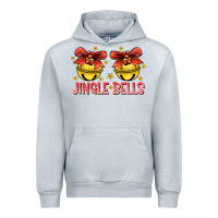 Heather Grey Jingle Bells Urban Hoodie - CowhideDigitalArt