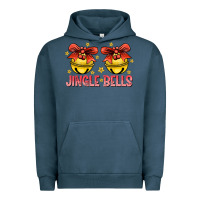 Pigment Midnight Navy Jingle Bells Urban Hoodie - CowhideDigitalArt