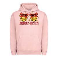 Pigment Salmon Jingle Bells Urban Hoodie - CowhideDigitalArt