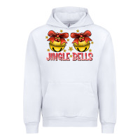 White Jingle Bells Urban Hoodie - CowhideDigitalArt