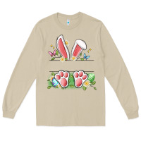 Mushroom easter bunny name frame Long Sleeve Tee - Artiststas