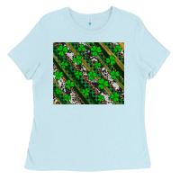 Baby Blue st patricks western brush strokes Ladies Tee - Artiststas