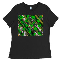 Black st patricks western brush strokes Ladies Tee - Artiststas