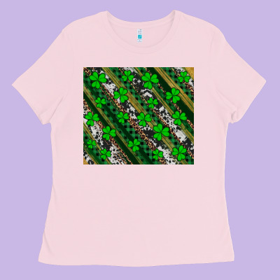 St Patricks Western Brush Strokes Ladies Tee Designed By Artiststas
