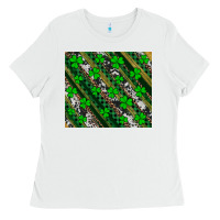 White st patricks western brush strokes Ladies Tee - Artiststas