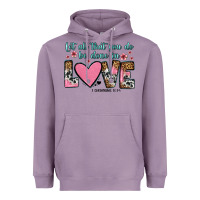 Lavender let all that you do be done in love Heavyweight Hoodie - OliviaCreatesArt