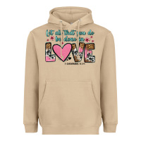 Mushroom let all that you do be done in love Heavyweight Hoodie - OliviaCreatesArt