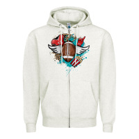 Oatmeal Heather Football ball leopard glitter Zipper Hoodie - HowdyJamesFarm
