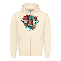 Sandshell Football ball leopard glitter Zipper Hoodie - HowdyJamesFarm