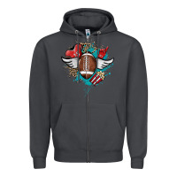 Smoke Football ball leopard glitter Zipper Hoodie - HowdyJamesFarm